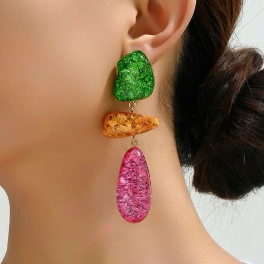 Crystal drop earrings M911